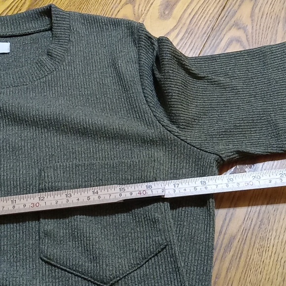 MADEWELL WOMENS Dress MIDI LONG Dark Green Knitted Knit Stretch Used Preowned - Picture 8 of 9